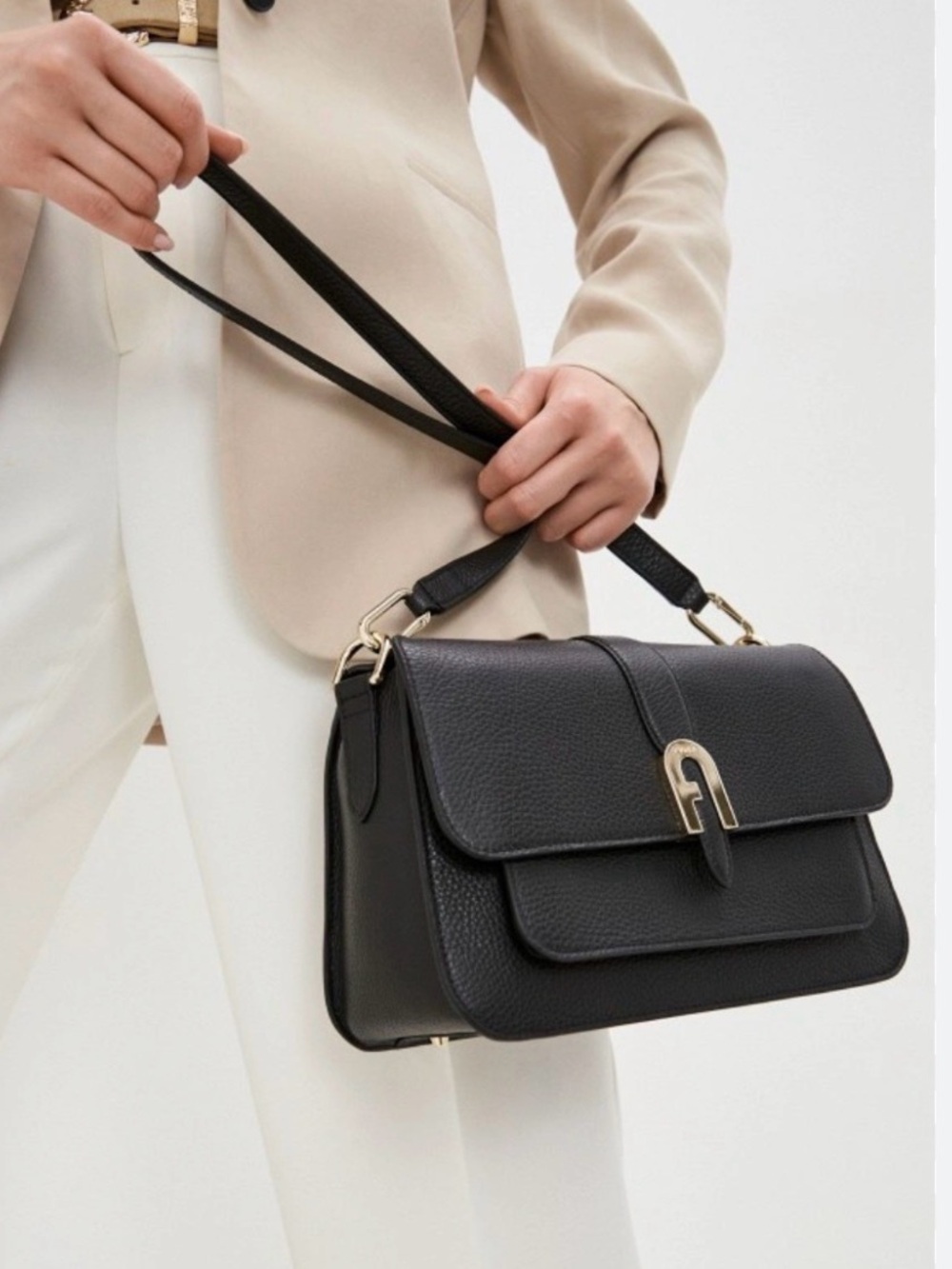 Furla black purse NWT